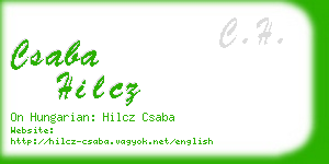 csaba hilcz business card